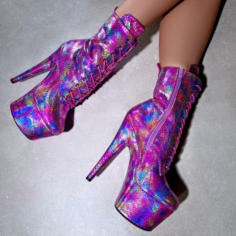 2024 Dragonfly Hella Heels, size 8 US / 8 AU / UK 6 / EU 39, 7 inch platform